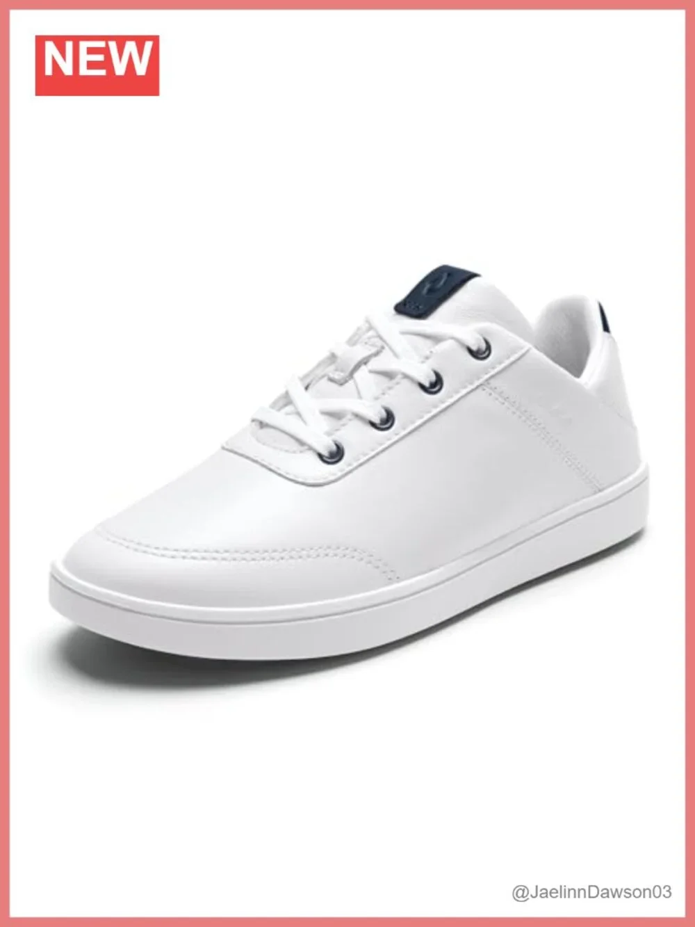 Waterproof Leather Golf Shoes for Women, Lace-Up Athletic Sneakers